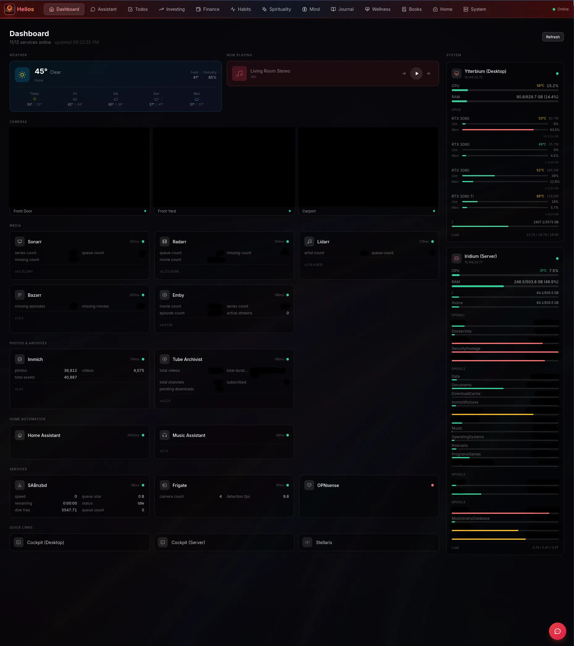 Helios Dashboard