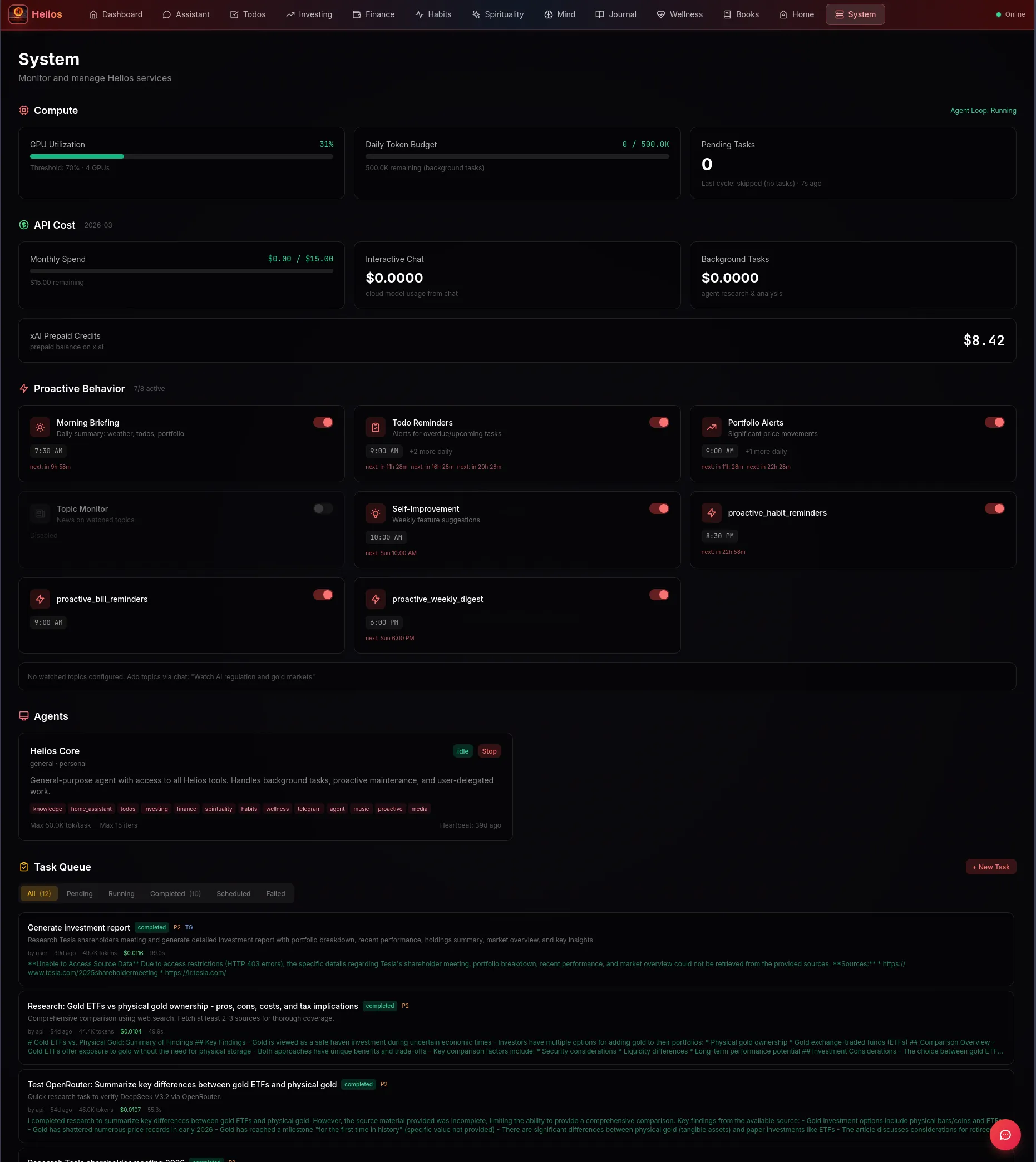 System Panel
