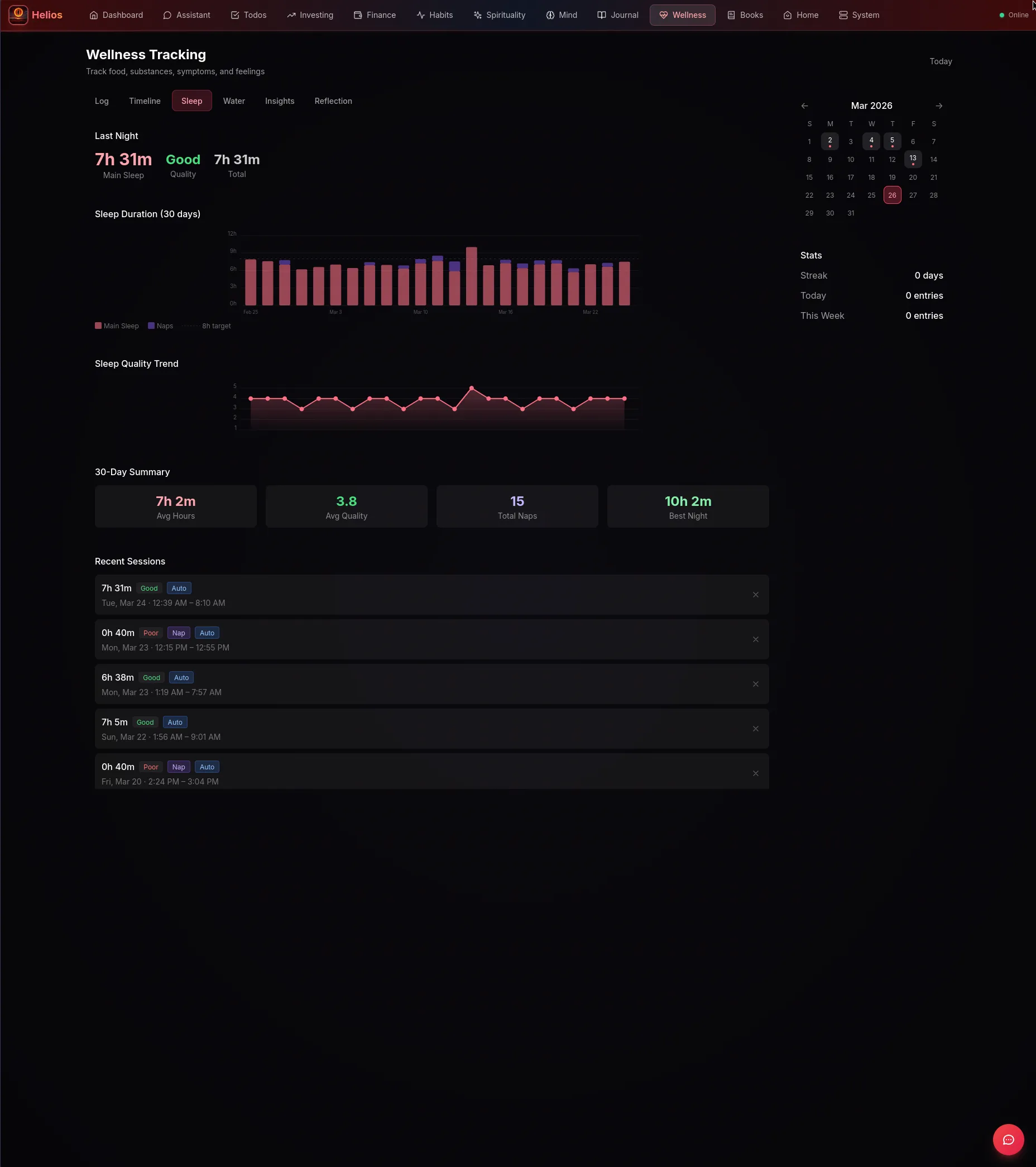 Sleep Tracking